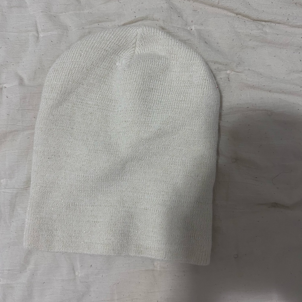 White Knit Beanie